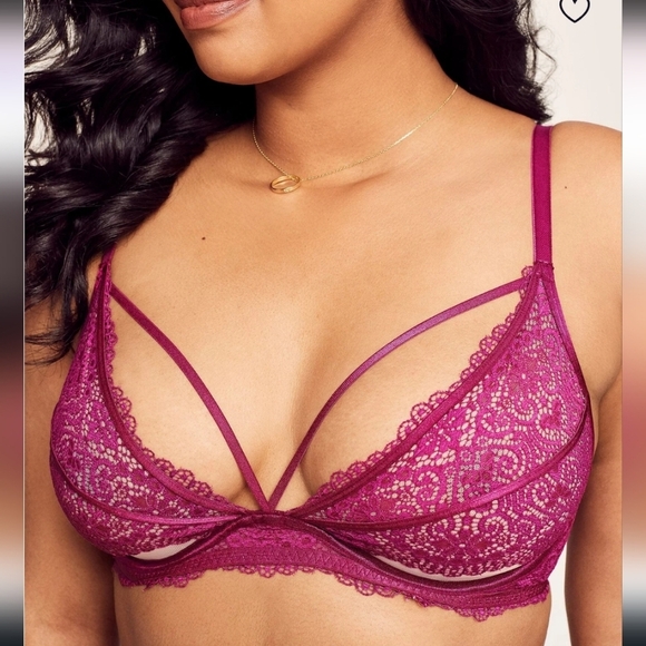 Adore Me Jenni Unlined Plus Purple Bra - Sz 42C US - Picture 1 of 8